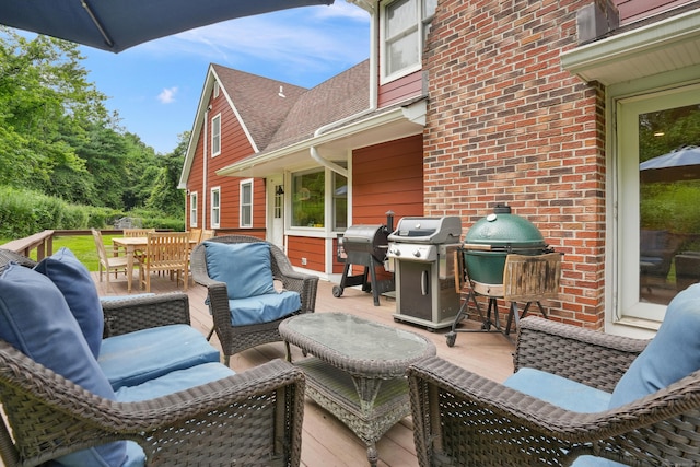 731 N Park Ave, Redding, CT 06896 - view of patio with a grill and an outdoor living space
