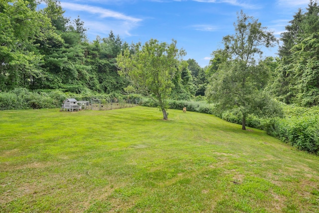 731 N Park Ave, Redding, CT 06896 - view of grassy yard with exterior structure and an outdoor structure