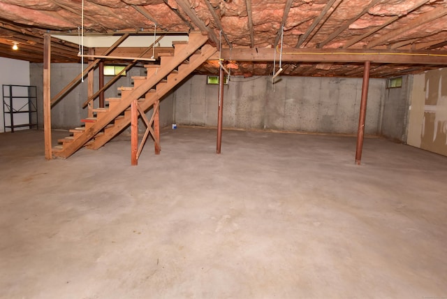 415 Lady Bug Ln Unit 415, Vernon, CT 06066 - unfinished below grade area featuring stairway