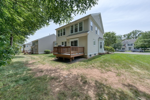 188 Sterling Dr Unit 188, Newington, CT 06111 - back of house featuring a deck and a lawn