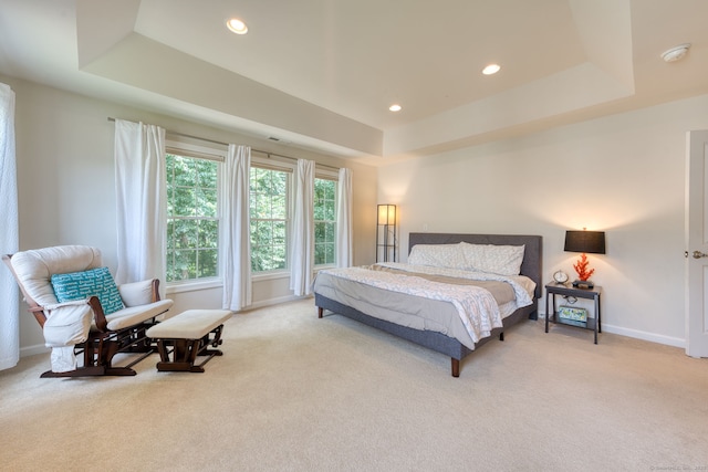 188 Sterling Dr Unit 188, Newington, CT 06111 - bedroom featuring a tray ceiling, light colored carpet, and recessed lighting
