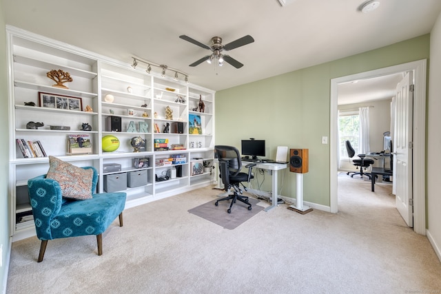 188 Sterling Dr Unit 188, Newington, CT 06111 - carpeted home office with ceiling fan and baseboards