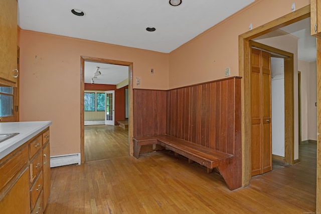 27 Tuttle Ct, Bethany, CT 06524 - hall featuring a baseboard radiator and light wood finished floors