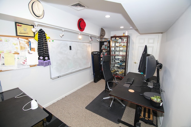 625 Lakeview Rd, Orange, CT 06477 - carpeted office featuring baseboards and recessed lighting