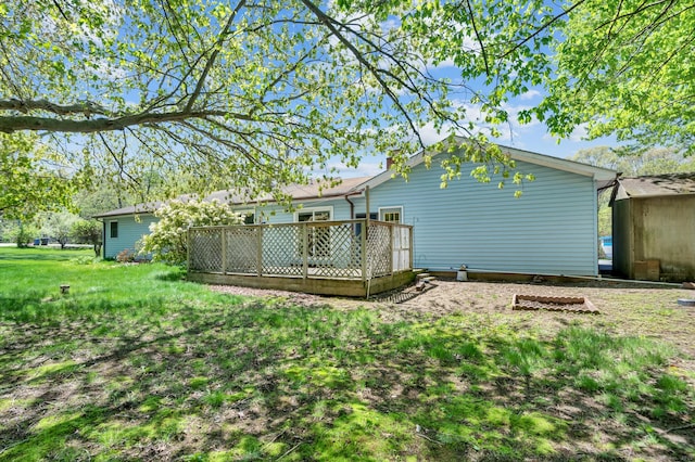 6 Victoria Dr, Colchester, CT 06415 - rear view of property featuring a deck and a yard