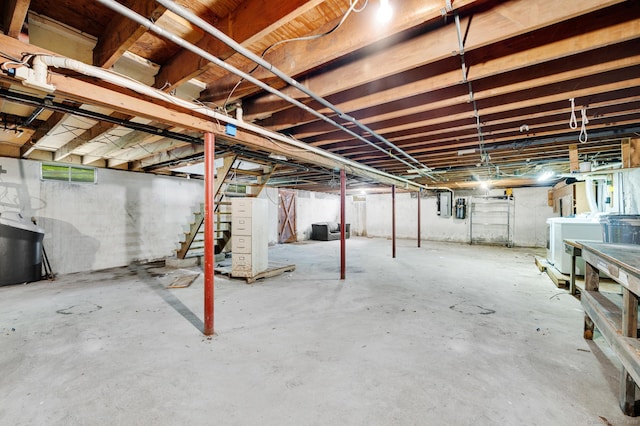 6 Victoria Dr, Colchester, CT 06415 - basement featuring washing machine and clothes dryer and stairs