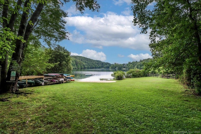 135 Green Pond Rd, Sherman, CT 06784 - view of yard featuring a water view and a view of trees