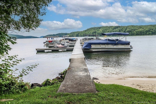 135 Green Pond Rd, Sherman, CT 06784 - dock area featuring a water view and a wooded view