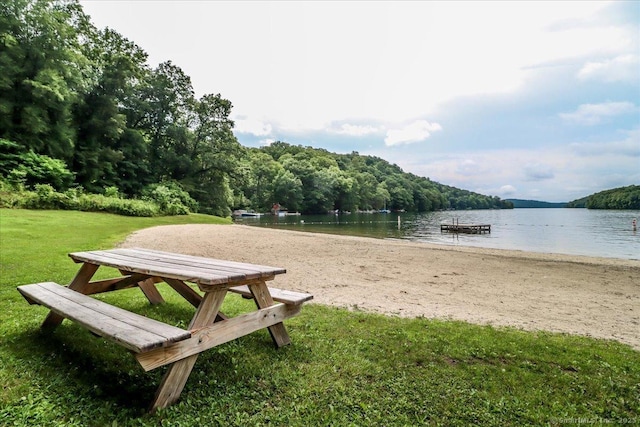 135 Green Pond Rd, Sherman, CT 06784 - view of home's community featuring a water view, a yard, and a view of trees