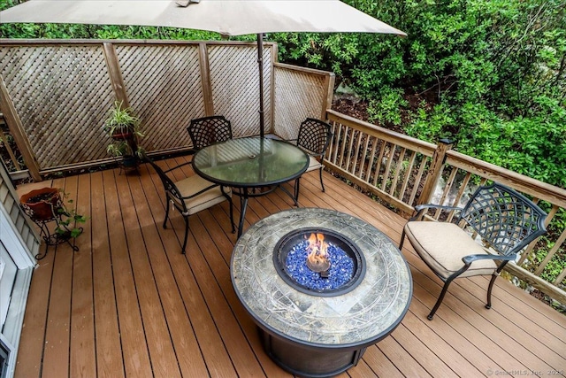 135 Green Pond Rd, Sherman, CT 06784 - view of wooden deck