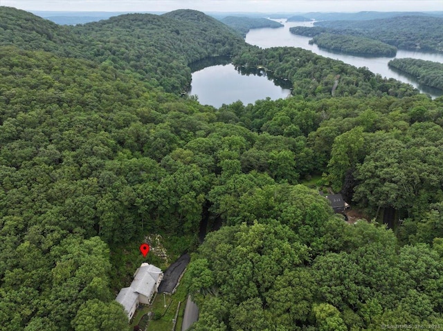135 Green Pond Rd, Sherman, CT 06784 - aerial overview of property's location featuring a nearby body of water and a heavily wooded area