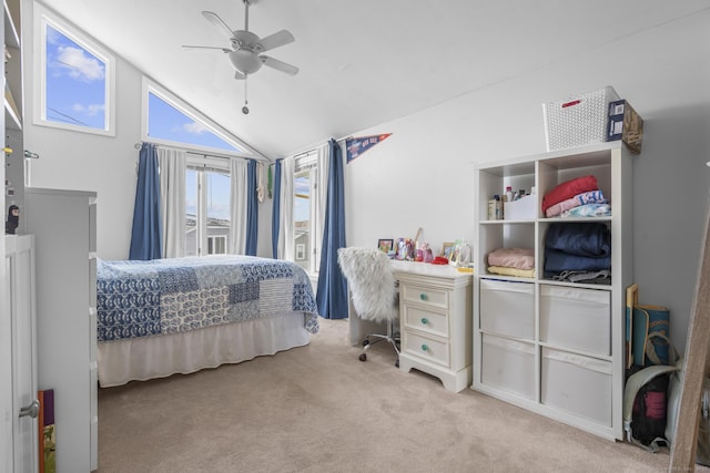 35 Lawrence Ave, Milford, CT 06460 - carpeted bedroom with lofted ceiling, access to outside, and ceiling fan