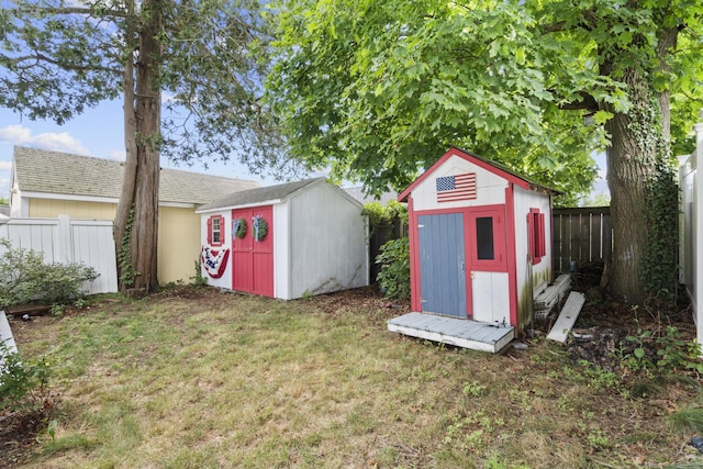35 Lawrence Ave, Milford, CT 06460 - view of shed featuring a fenced backyard
