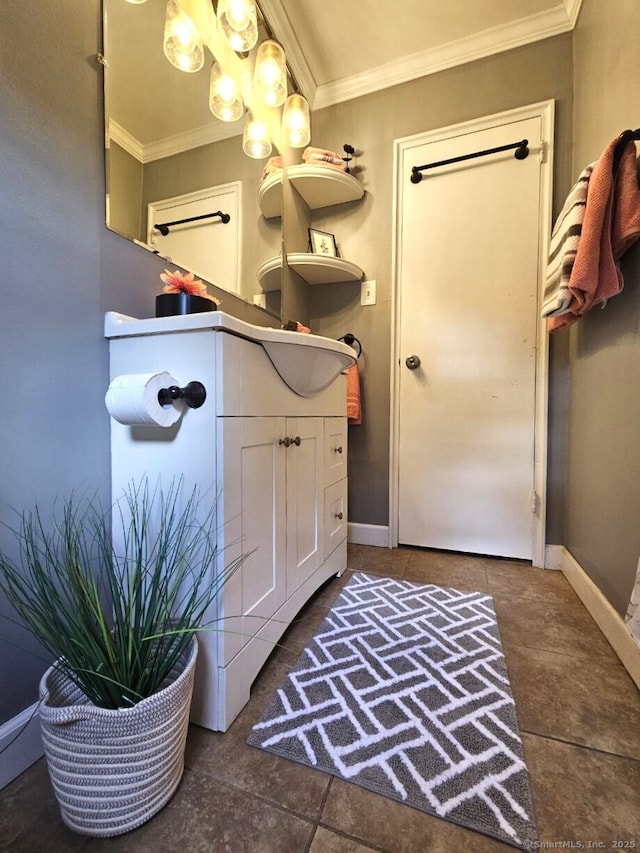 108 French St, Bristol, CT 06010 - bathroom featuring ornamental molding and vanity