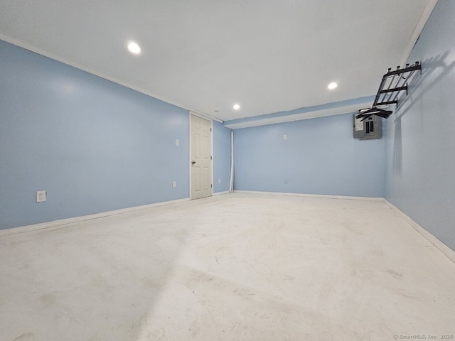 108 French St, Bristol, CT 06010 - spare room with concrete flooring and recessed lighting