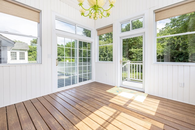 20 Stony Creek Rd Unit 20, Southington, CT 06479 - unfurnished sunroom with a chandelier