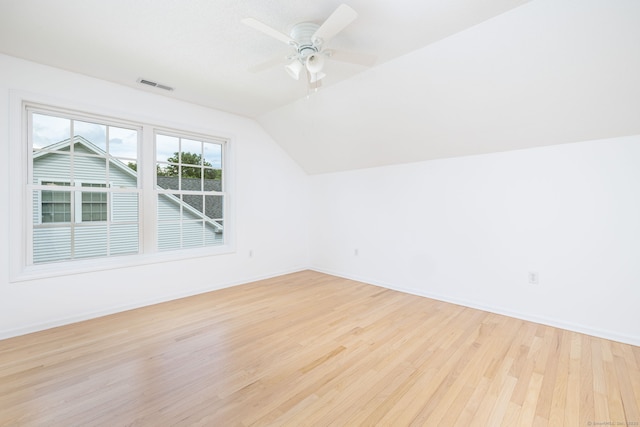 20 Stony Creek Rd Unit 20, Southington, CT 06479 - additional living space featuring light wood-type flooring, lofted ceiling, and a ceiling fan
