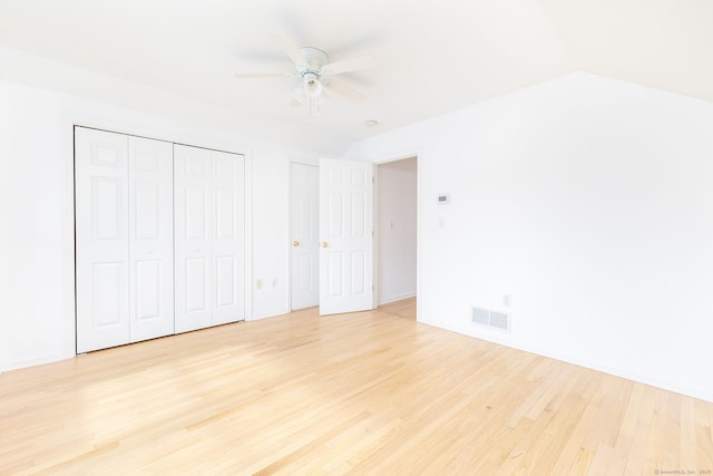 20 Stony Creek Rd Unit 20, Southington, CT 06479 - unfurnished bedroom featuring light wood finished floors, a closet, and a ceiling fan