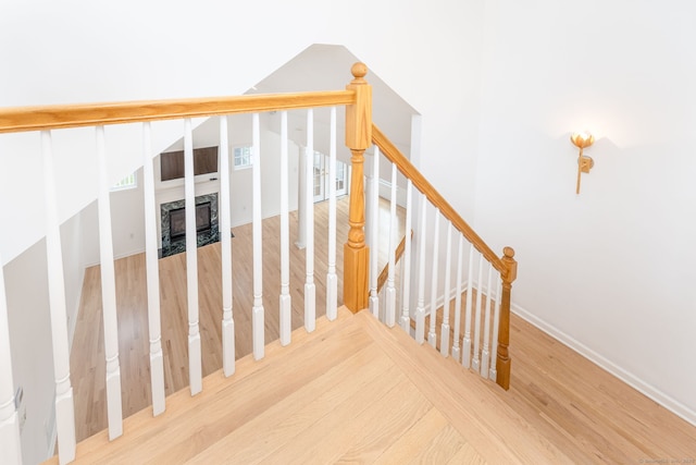 20 Stony Creek Rd Unit 20, Southington, CT 06479 - staircase with wood finished floors and a fireplace