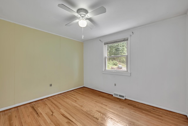 43 Kanter Dr, Vernon, CT 06066 - spare room with light wood finished floors, ceiling fan, and crown molding