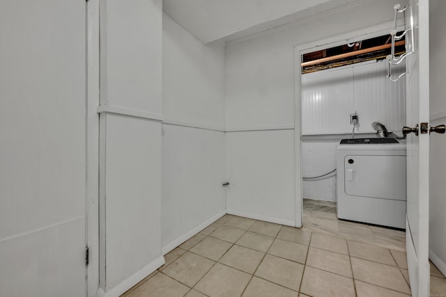 43 Kanter Dr, Vernon, CT 06066 - laundry area featuring washer / clothes dryer and light tile patterned flooring