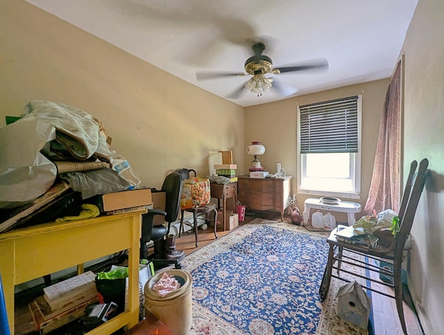 415 N Main St, Winchester, CT 06098 - office featuring a ceiling fan and wood finished floors