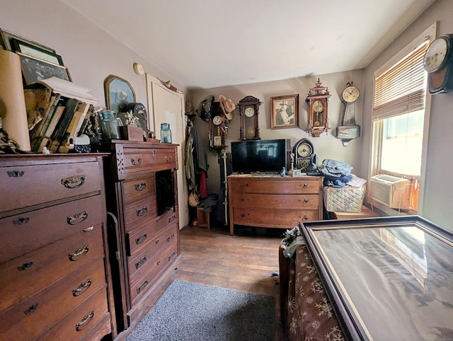 415 N Main St, Winchester, CT 06098 - bedroom with wood finished floors and cooling unit