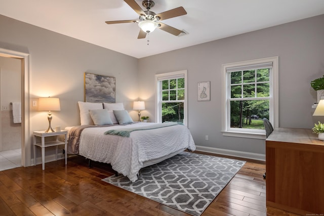 4 Brighton Ln, Simsbury, CT 06070 - bedroom featuring wood-type flooring and ceiling fan