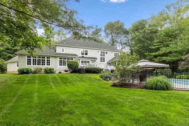 4 Brighton Ln, Simsbury, CT 06070 - back of house featuring a gazebo and a wooden deck