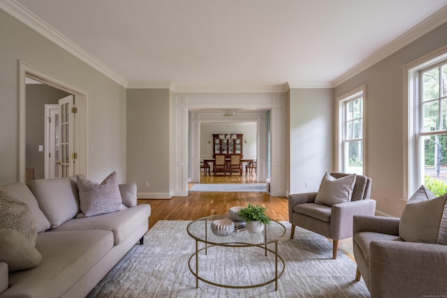 4 Brighton Ln, Simsbury, CT 06070 - living area with wood finished floors and crown molding