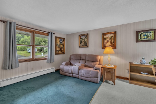 21 Briarcliffe Trl, Old Saybrook, CT 06475 - living area featuring a baseboard heating unit and carpet