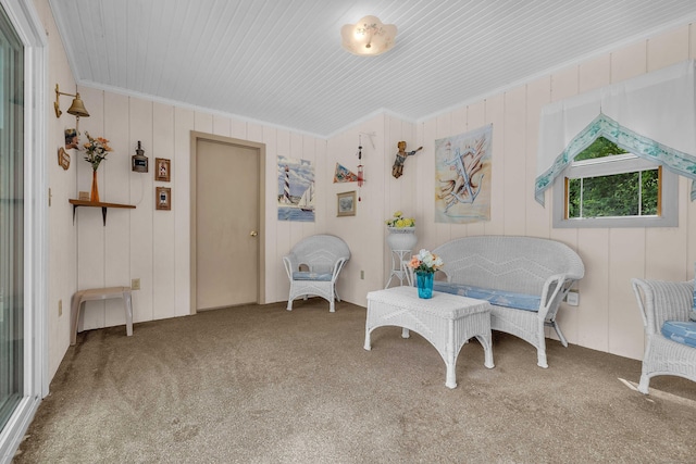 21 Briarcliffe Trl, Old Saybrook, CT 06475 - living area featuring carpet and crown molding