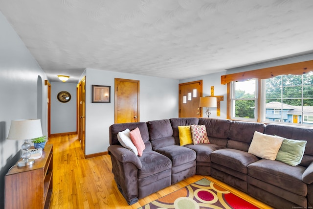 141 Orchard St, Meriden, CT 06450 - living area with light wood-type flooring and baseboards