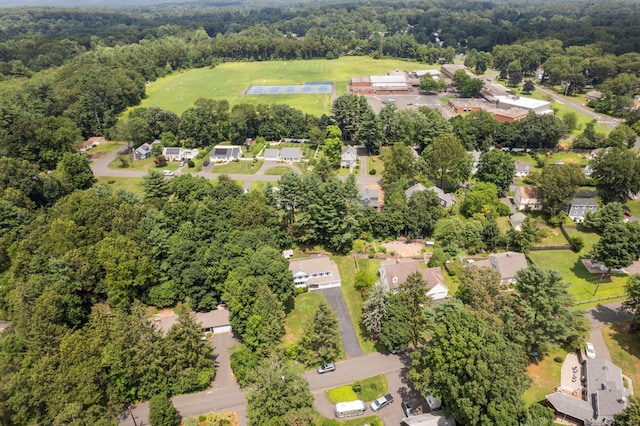 120 Plank Hill Rd, Simsbury, CT 06070 - aerial view of residential area featuring a heavily wooded area