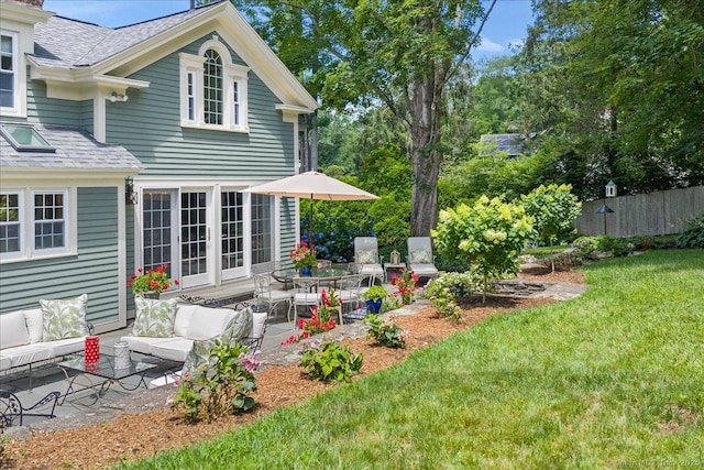25 Spring St, Chester, CT 06412 - view of yard featuring a patio area and an outdoor living space