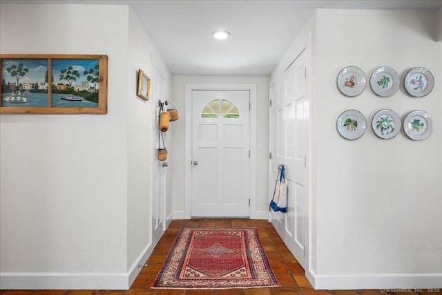 25 Spring St, Chester, CT 06412 - doorway to outside featuring baseboards and recessed lighting