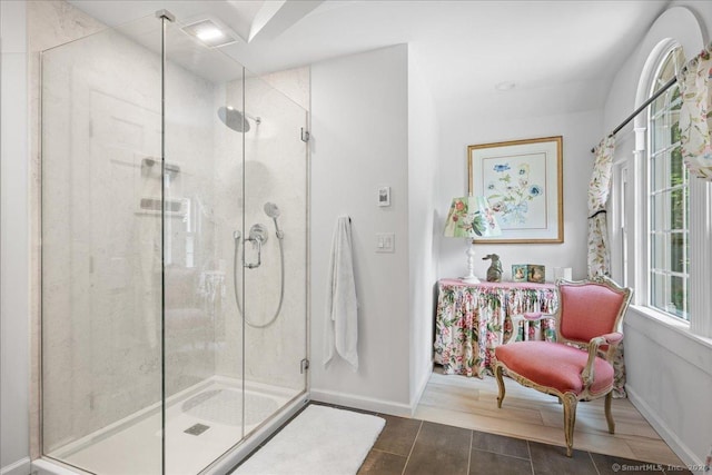 25 Spring St, Chester, CT 06412 - full bath with a stall shower and wood finish floors