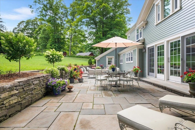 25 Spring St, Chester, CT 06412 - view of patio with outdoor dining area