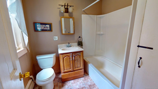 183 Schroback Rd, Plymouth, CT 06782 - full bathroom with vanity, shower / washtub combination, and stone finish flooring