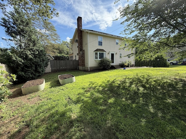 7 School St, Burlington, CT 06013 - rear view of property with a chimney and entry steps