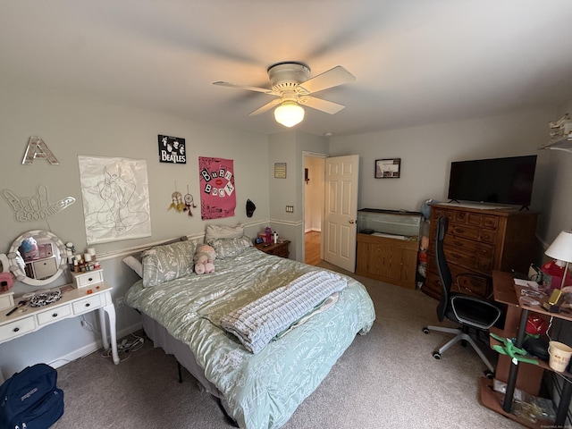 7 School St, Burlington, CT 06013 - carpeted bedroom with a ceiling fan