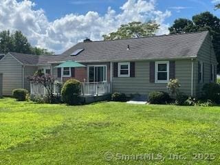 4 Allen St, Portland, CT 06480 - back of property with a lawn