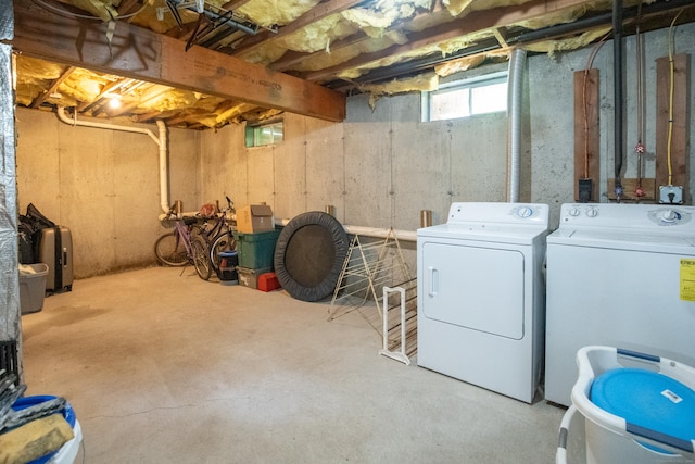 82 Pleasant St, Thomaston, CT 06787 - basement with washer and dryer