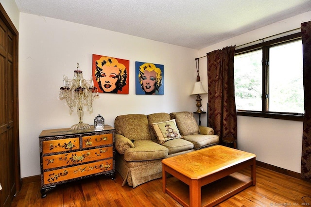 400 Williams Rd, Wallingford, CT 06492 - living room featuring wood finished floors and a textured ceiling
