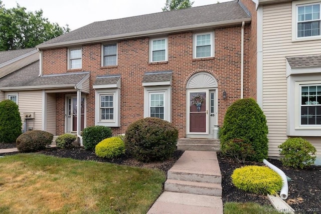 40 Orchard Brook Dr Unit 40, Wethersfield, CT 06109 - multi unit property with brick siding, roof with shingles, and a front yard