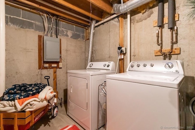 40 Orchard Brook Dr Unit 40, Wethersfield, CT 06109 - laundry area featuring washer and clothes dryer and electric panel