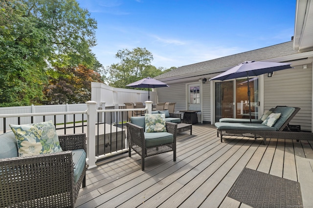 24 Wapping Wood Rd, Ellington, CT 06029 - wooden deck featuring an outdoor living space