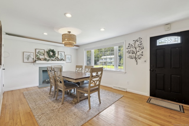 24 Wapping Wood Rd, Ellington, CT 06029 - dining space with light wood finished floors and recessed lighting