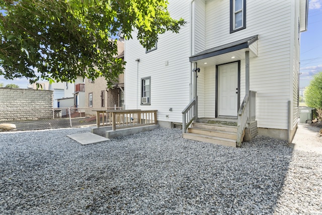 237 Helen St, Bridgeport, CT 06608 - rear view of house with cooling unit