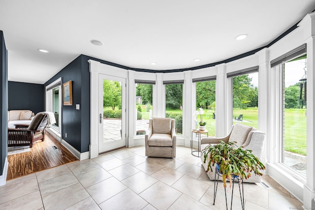 10 Prynne Ridge Rd, Longmeadow, MA 01106 - living area with plenty of natural light, recessed lighting, and light tile patterned flooring